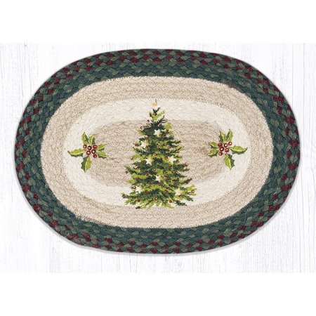 CAPITOL IMPORTING CO 13 x 19 in. PM-OP-508 Christmas Joy Tree Oval Placemat 48-508CJT